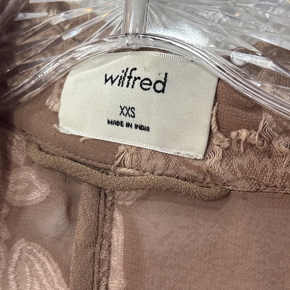 Wilfred Aritzia Embroidered Sheer Long Duster Kimono XXS Pink Boho Lace Romantic - Picture 4 of 13